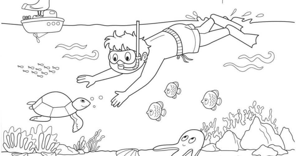 Zeichnung unter Wasser