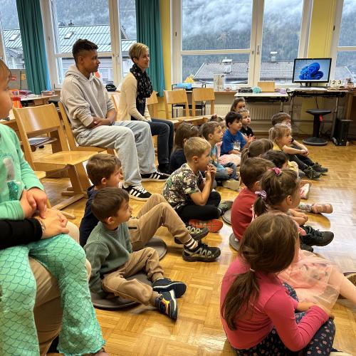Besuch der  Kindergartenkinder der 4. Klasse