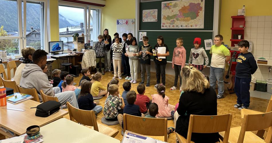 Besuch der  Kindergartenkinder der 4. Klasse